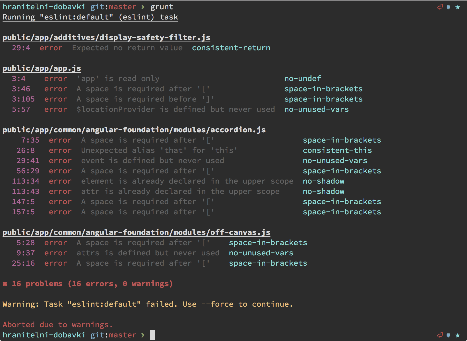 javascript lint command line for mac